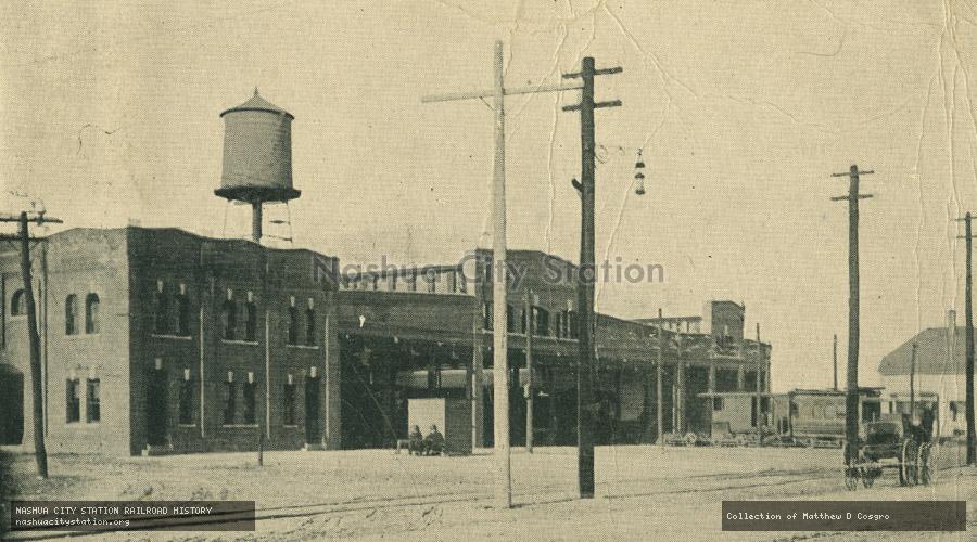 Postcard: Car Barns, Salem Depot, N.H.